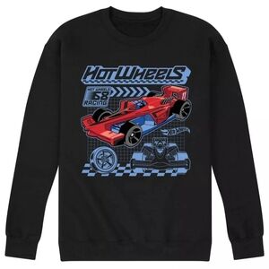 Men's Hot Wheels Schematic Graphic Fleece Sweatshirt - Black - X-Large